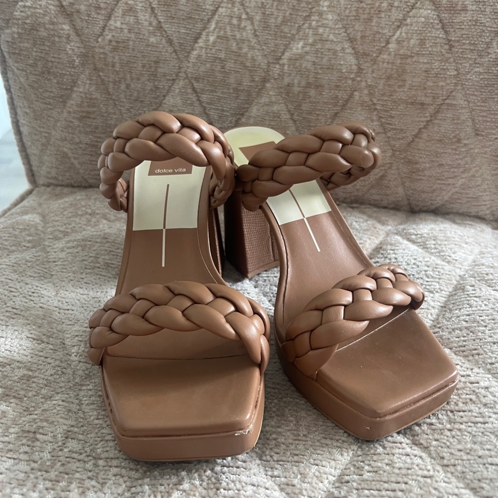 Dolce Vita Tan Braided Platform Sandal